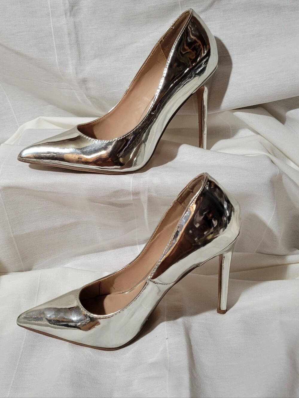 Steve Madden Shiny Silver StillettoPumps Women's 8M
